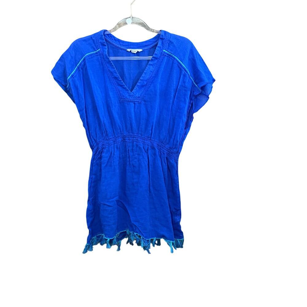 Athleta Royal Blue Cotton Cover Up Size Small Beach Swim Resortwear